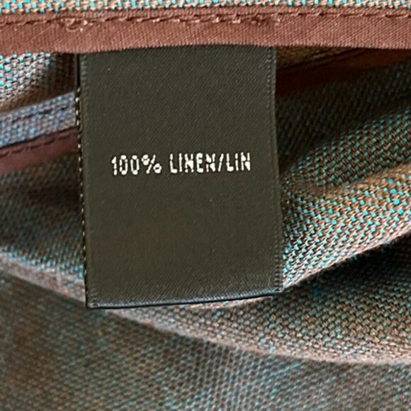 Lafayette 148 Woman's Career Blue Iridescent Metallic Linen Blazer Set Sz 6 - Picture 14 of 16